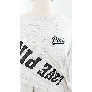 Victoria's Secret Pink Women Bling Pull-on Long Sleeve Shirt White Size Large